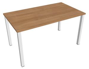 Stůl pracovní rovný 140 cm - Hobis Uni US 1400 Dekor stolové desky: akát, Barva nohou: černá