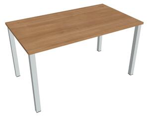 Stůl pracovní rovný 140 cm - Hobis Uni US 1400 Dekor stolové desky: třešeň, Barva nohou: bílá