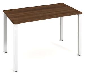 Stůl pracovní rovný 120 cm - Hobis Uni US 1200 Dekor stolové desky: olše, Barva nohou: černá