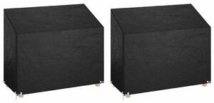 Plachty na zahradní lavice 2 ks 8 oček 160 x 70 x 70/88 cm PE 3155390