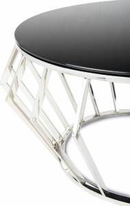 DekorStyle Konferenční stolek NAEL stříbrný/černý