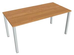 Stůl pracovní rovný 160 cm - Hobis Uni US 1600 Dekor stolové desky: ořech, Barva nohou: černá