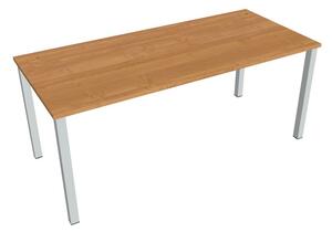 Stůl pracovní rovný 180 cm - Hobis Uni US 1800 Dekor stolové desky: olše, Barva nohou: černá