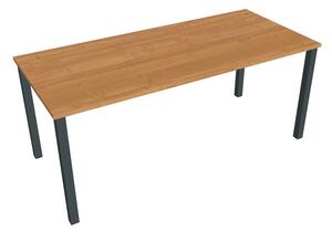 Stůl pracovní rovný 180 cm - Hobis Uni US 1800 Dekor stolové desky: akát, Barva nohou: černá