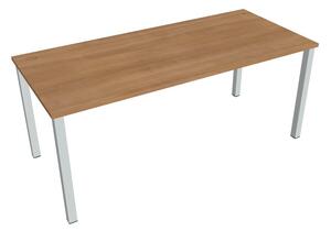 Stůl pracovní rovný 180 cm - Hobis Uni US 1800 Dekor stolové desky: akát, Barva nohou: černá