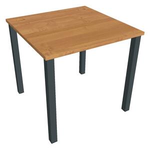 Stůl pracovní rovný 80 cm - Hobis Uni US 800 Dekor stolové desky: akát, Barva nohou: černá