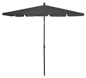 Zahradní slunečník s tyčí 240 x 140 cm antracitový 315545