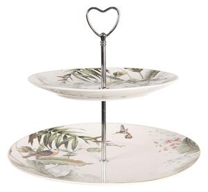 Porcelánový etažér Tropical birds – 26x24 cm