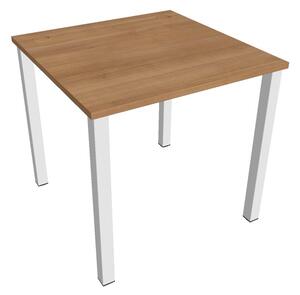 Stůl pracovní rovný 80 cm - Hobis Uni US 800 Dekor stolové desky: ořech, Barva nohou: černá