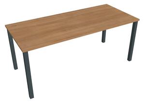 Stůl pracovní rovný 180 cm - Hobis Uni US 1800 Dekor stolové desky: olše, Barva nohou: černá