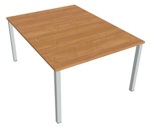 Dvojstůl pracovní rovný 120×160 cm - Hobis Uni USD 1200 Dekor stolové desky: ořech, Barva nohou: černá