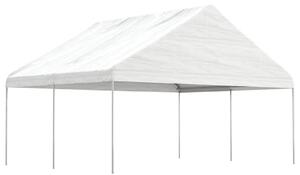 Altán se střechou bílý 4,46 x 5,88 x 3,75 m polyethylen 3155518