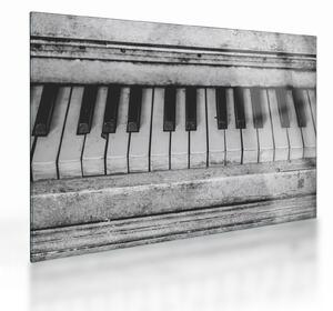 Skleněný obraz starého klavíru (70x50 cm)