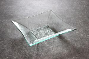 BDK-GLASS Čirá skleněná mísa CUBO 26x26cm