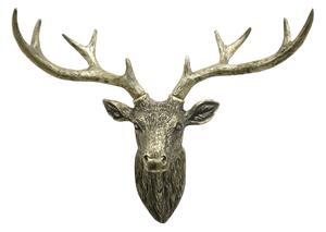 Mosazná antik nástěnná dekorace hlava Jelen Deer - 50*19*40 cm - Chic Antique