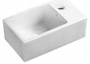 Nástěnné umyvadlo obdélníkové Laveo Kvadrato 21 cm bílé