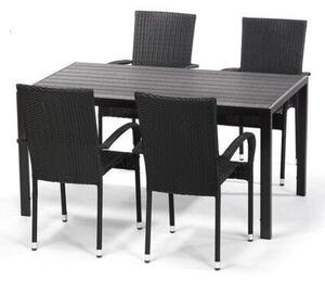 Zahradní jídelní nábytek - stůl Viking L + 4x židle Paris NOELA 80200001201400