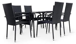 Zahradní jídelní nábytek - stůl Klaudie + 6x židle Paris NOELA 34570888S6