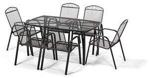 Zahradní kovový nábytek - stůl Lana steel + 6x židle Lana steel NOELA 345702316