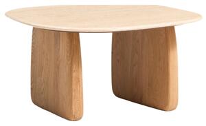 Kave Home Béžový travertinový odkládací stolek Pirita 71 x 70 cm