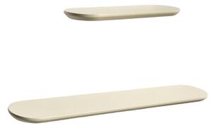 Kave Home Set dvou béžových lakovaných polic Arely 35/55 cm