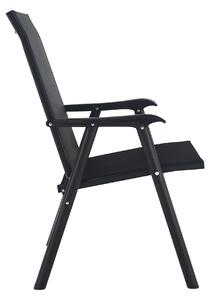 KONDELA Skladací zahradní židle, černá Adola