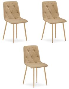 Set tří jídelních židlí LIBRA hnědé / hnědé nohy (3 ks)