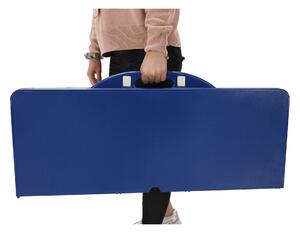 KONDELA Kempinkový skládací kufříkový set 134cm, modrý, HORT
