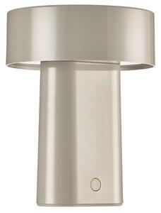 -25 % Dny MOMENTI– Zone Denmark Béžovošedá plastová nabíjecí stolní LED lampa Oblong