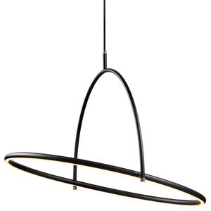 Halo Design Černé kovové závěsné LED světlo Tilt 60 cm
