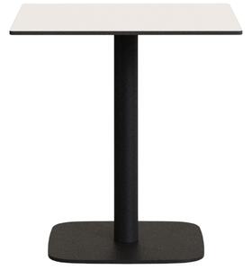 Kave Home Bílý bistro stolek Dina 68 x 68 cm s černou podnoží