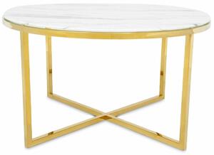 DekorStyle Konferenční stolek VERTIGO 80 cm zlatý