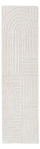 Slonovinový ručně tkaný vlněný běhoun 60x230 cm Zen Garden – Flair Rugs