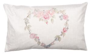 Béžovo-růžový obdélníkový povlak na polštář s kytičkami Summer Love Flowers – 30x50 cm
