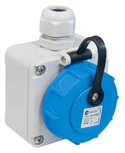 TP electric Nástěnná zásuvka s bezpečnostní clonkou 1x16A IP68 3101-382-0900