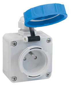 TP electric Nástěnná zásuvka s bezpečnostní clonkou 1x16A IP68 3101-382-0900