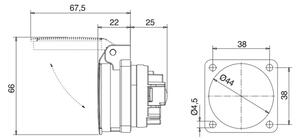 TP electric Vestavná zásuvka 230V, bezpečnostní clonka, Quick Connect 1x16A IP54 3101-338-0900