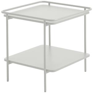 Unique Furniture Světle šedý kovový odkládací stolek Yuba 45 x 45 cm