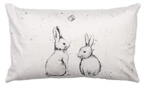 Béžový obdélníkový povlak na polštář s králíčky Bunny Buddies – 30x50 cm