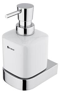 Ruční nástěnný dávkovač mýdla Nimco 320 ml, stříbrný, vícebarevný