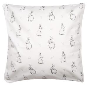Béžový povlak na polštář s králíčky Bunny Buddies – 45x45 cm