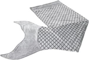 Livarno® Hebká deka "Mořská panna", 60 x 180 cm (antracitová) (100395786001)