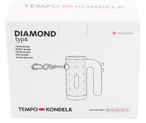 TEMPO-KONDELA DIAMOND TYP 4, ruční mixér, červená, plast / kov