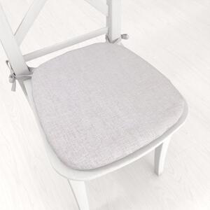 Biante Oblý podsedák BKW-206 Světle šedobéžový žíhaný - 39x37x3 cm
