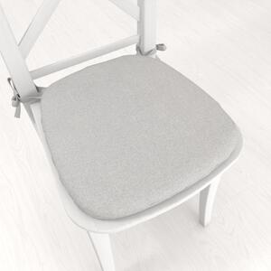 Biante Oblý podsedák BKR-501 Světle šedý - 39x37x3 cm