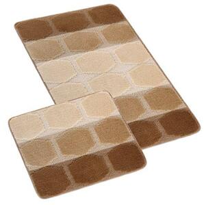 Kvalitex Koupelnová a WC předložka 60x100 + 60x50 cm - Plástev béžová