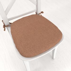 Biante Oblý podsedák BKW-203 Hnědý žíhaný - 39x37x3 cm