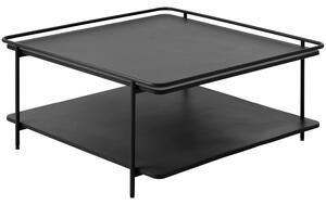 Unique Furniture Černý kovový konferenční stolek Yuba 75 x 75 cm