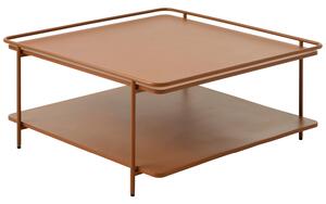 Unique Furniture Terakotově oranžový kovový konferenční stolek Yuba 75 x 75 cm