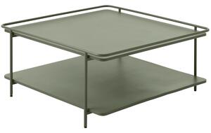 Unique Furniture Olivově zelený kovový konferenční stolek Yuba 75 x 75 cm